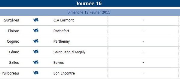 20110213 Fed2 poule8 jour16 matchs prévus 13 février itsr