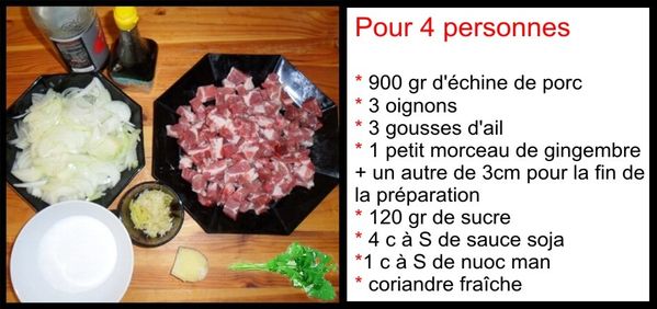 null ingrédient porc caramel