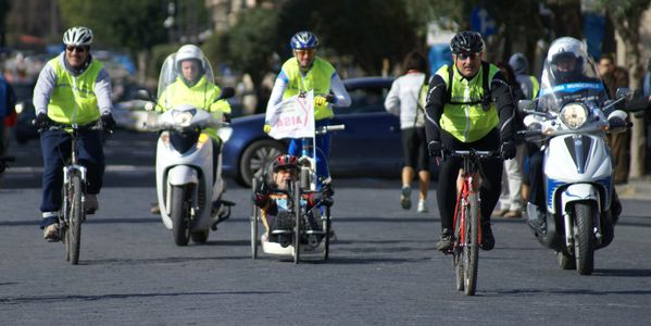 Stellario Filocamo all'arrivo della 14^ edizione della Siracusa City Marathon - Foto di Maurizio Crispi