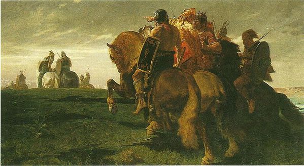 800px-Evariste-Vital Luminais - Gaulois en vue de Rome