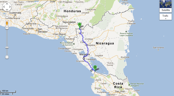 map nicaragua