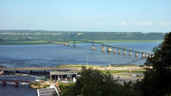 Québec Ile d'Orléans vue de télécabine Montmorency 2b