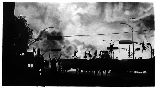 la derniere fois que je lai vu . 635 x 99 cm dessin pierre