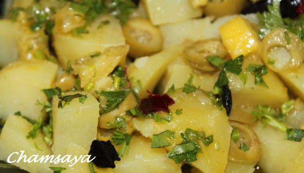 Salade de pommes de terre au citron confit