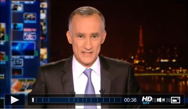 on Tv screen