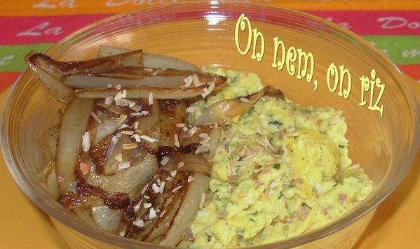 Oeufs brouillés aux endives, curry, moutarde3