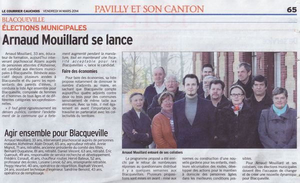 Arnaud MOUILLARD Agir Ensemble pour Blacqueville Courrier C