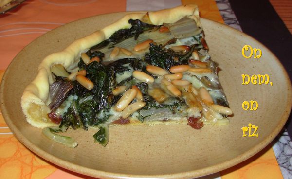 Quiche blettes, roquefort, raisins5