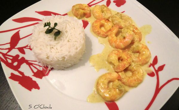 Crevettes curry1
