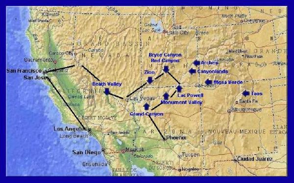 carte circuit voyage 2005