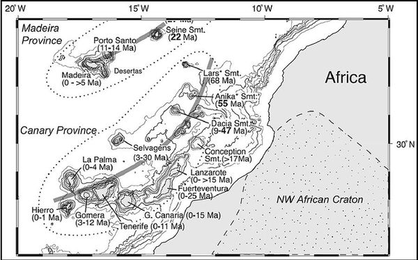 Macaronésie seamounts
