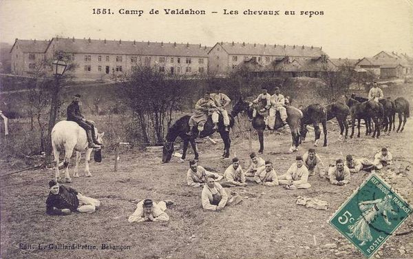 Valdahon camp chevaux au repos