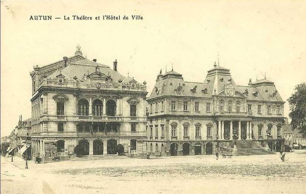AUTUN 19e - Théâtre et Mairie