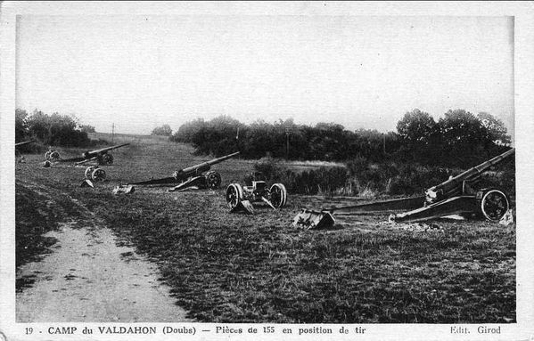 Valdahon camp piece de 155