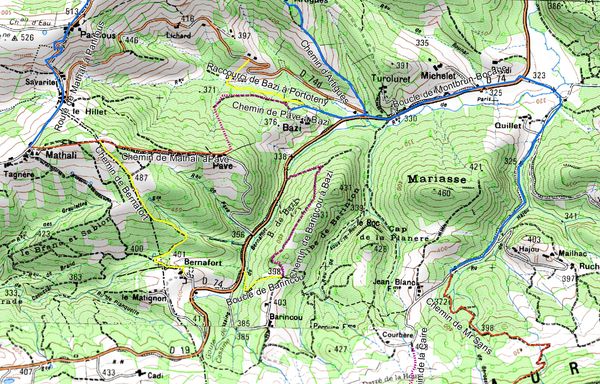 Chemin de Pave et Bazi
