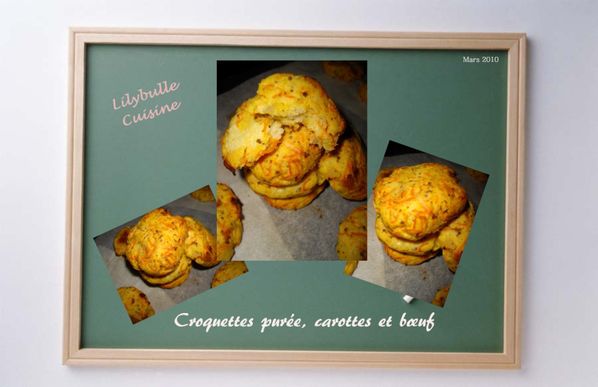 Croquettes purée carottes boeuf