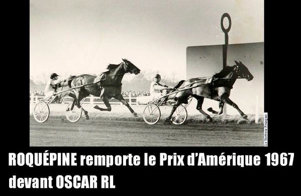 Roquepine remporte le Prix d'Amerique 1967 devant Oscar RL