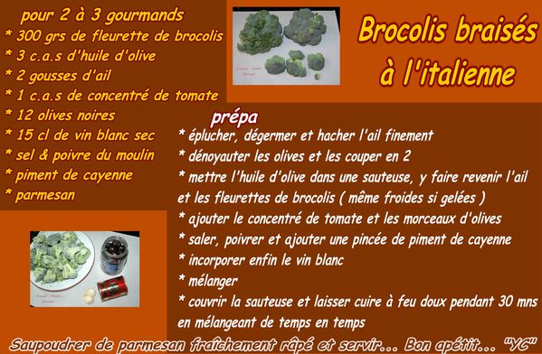 BROCOLIS 2 à 3 gourmands et prépa