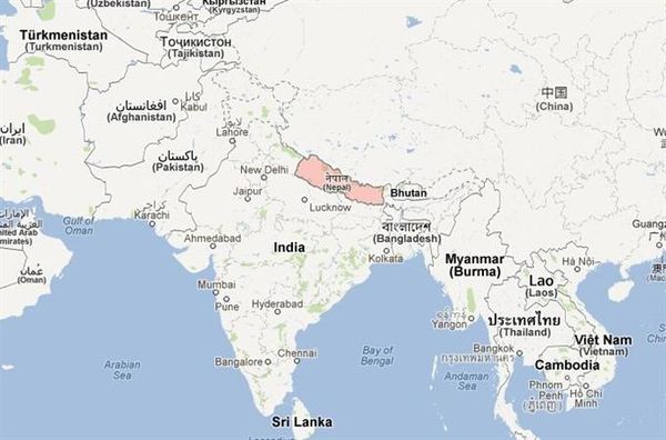 népal sur carte