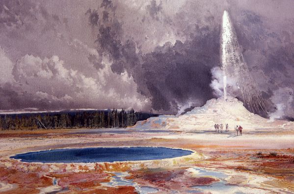 Castle Geyser, Upper Geyser Basin; Thomas Moran; No date -