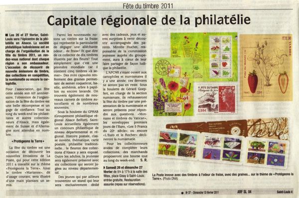 APCNR, Presse, DNA, 20110213, Fête du timbre annonce globa