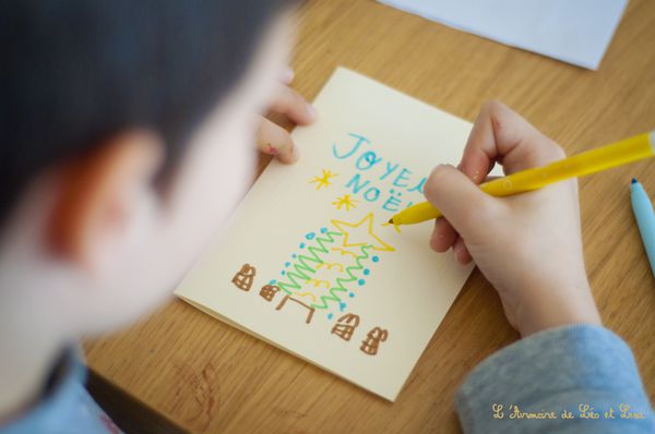 atelier carte de voeux enfant