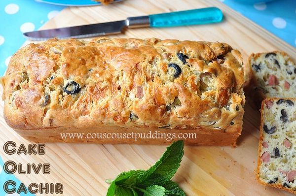 cake sale aux olives et cachir