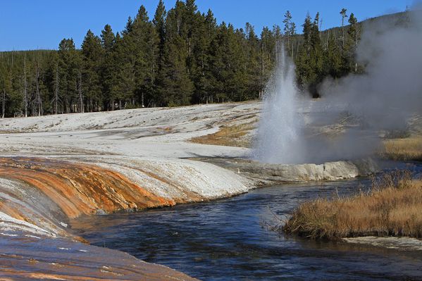 Black Sand geyser basin in fall - YNP