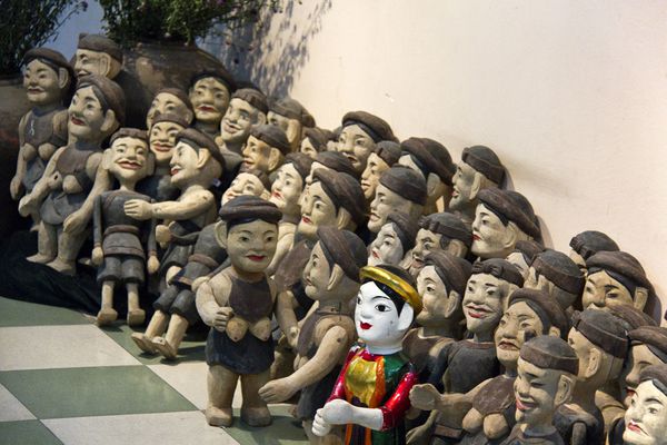 Vietnam,Hanoï,théâtre de marionnettes sur l'eau