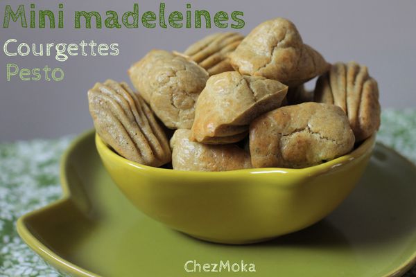 Mini madeleine pesto courgettes