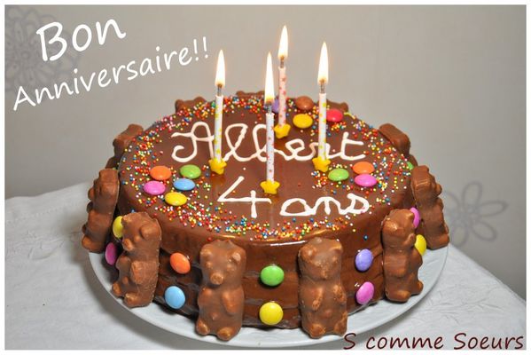 gateau anniversaire avec bonbon - Recette Gâteau d'anniversaire aux bonbons chocolatés 