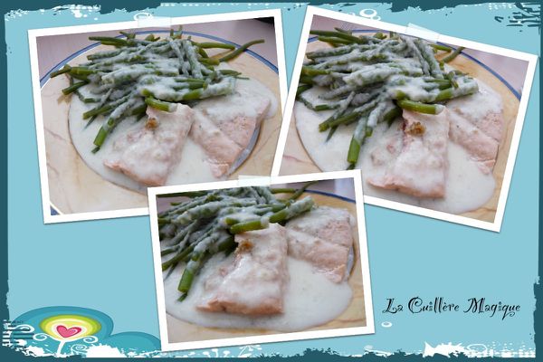 Saumon sauce concombre et haricots verts oct 2012