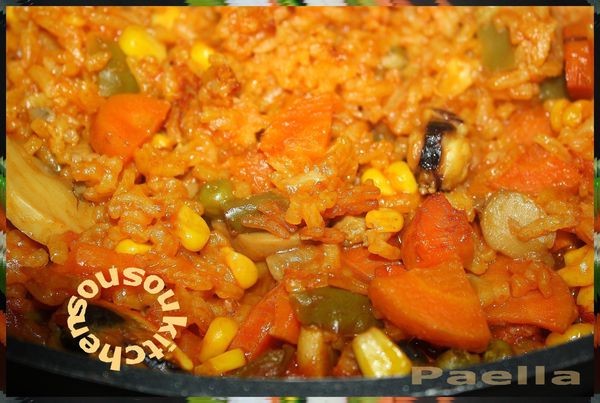 Paella à la sousou -اكلة رز- recette de riz