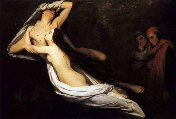 1835 Ary Scheffer - The Ghosts of Paolo and Francesca Appea
