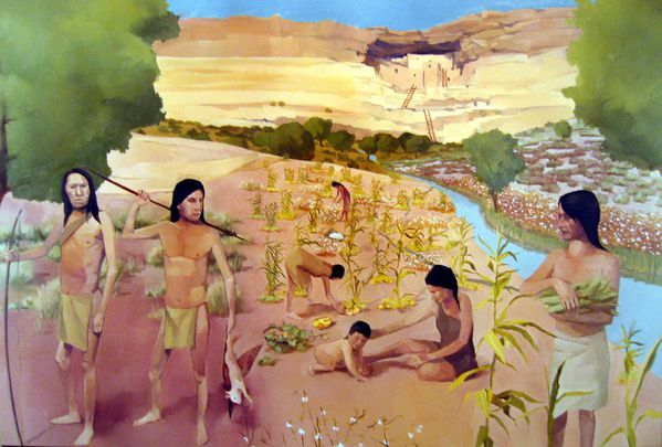 Montezuma Castle peinture reconstitution