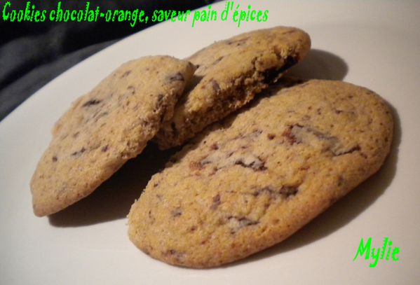 cookies chocolat-orange, épices à pain d'épices 1