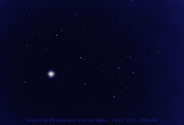 Vénus-Pleiades-3 avril 2012-21H30