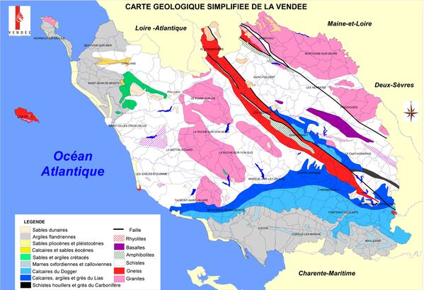 carte géologie vendée