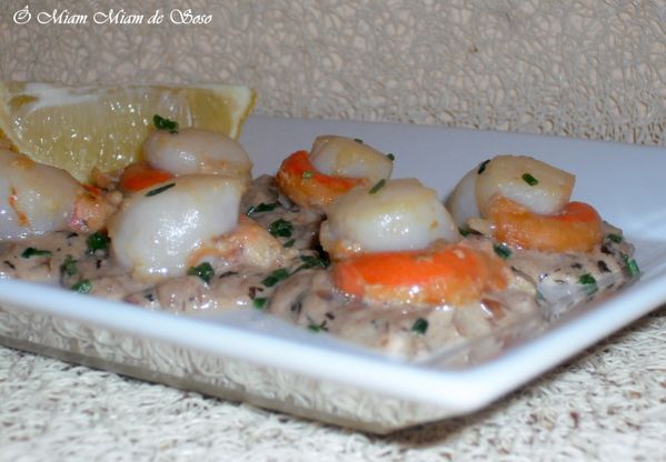 noix de st jacques echalottes