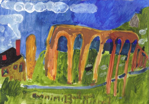 Michel-peint.-Le-Pont-du-Gard--dapres-une-image.-Nov-2011.JPG