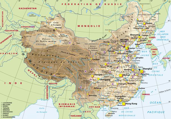 carte du Gansu