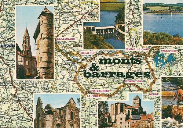 Cartes postales Map cards N Mts brages Lges St Léo