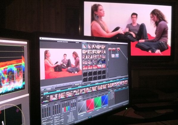 Intarface DAVINCI RESOLVE et moniteur d'étalonnage en REC 709 lors de la mise en beaute du court metrage OEIL DE VERRE COURT METRAGE OEIL DE VERRE DAVINCI RESOLVE 3.jpg