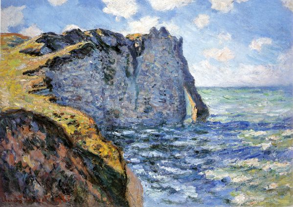 23. Monet - La scogliera di Aval, Etretat
