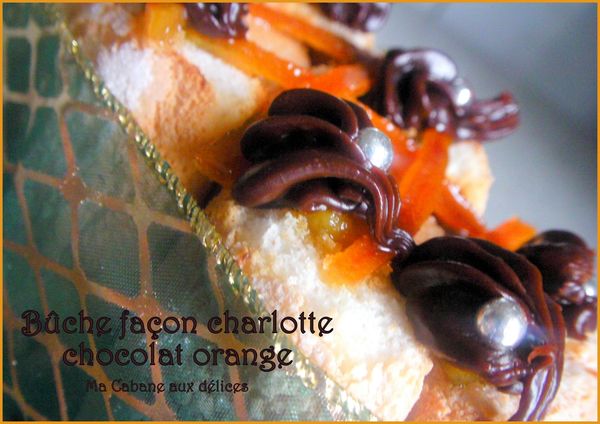 Buche façon charlotte chocolat orange photo 5