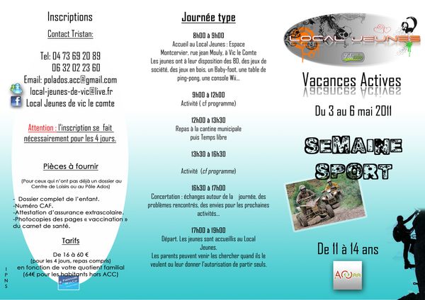 Vacance Actives Recto