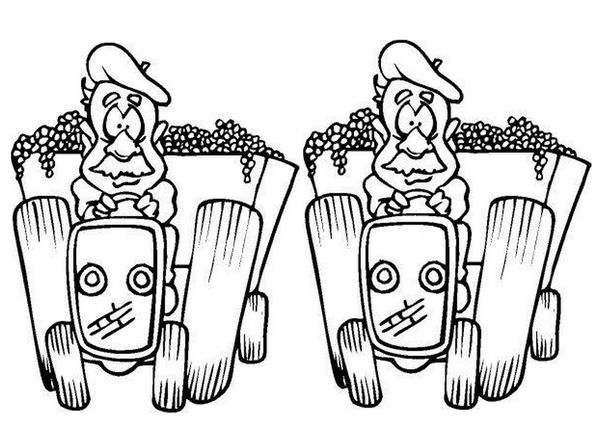 Coloriage Machine A Vendanger