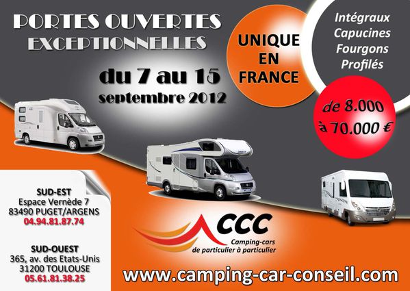 Portes Ouvertes Exceptionnelles Camping-Cars D'occasion - Le Blog De Www. Camping-Car-Conseil.com