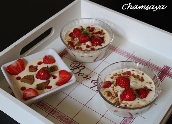 Tiramisu aux fraises et speculoos