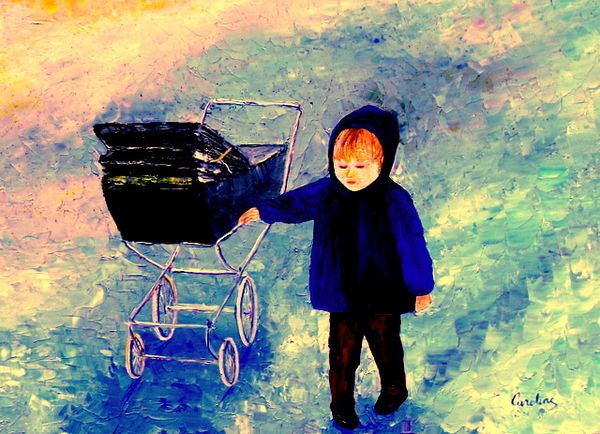 les enfants sur la route